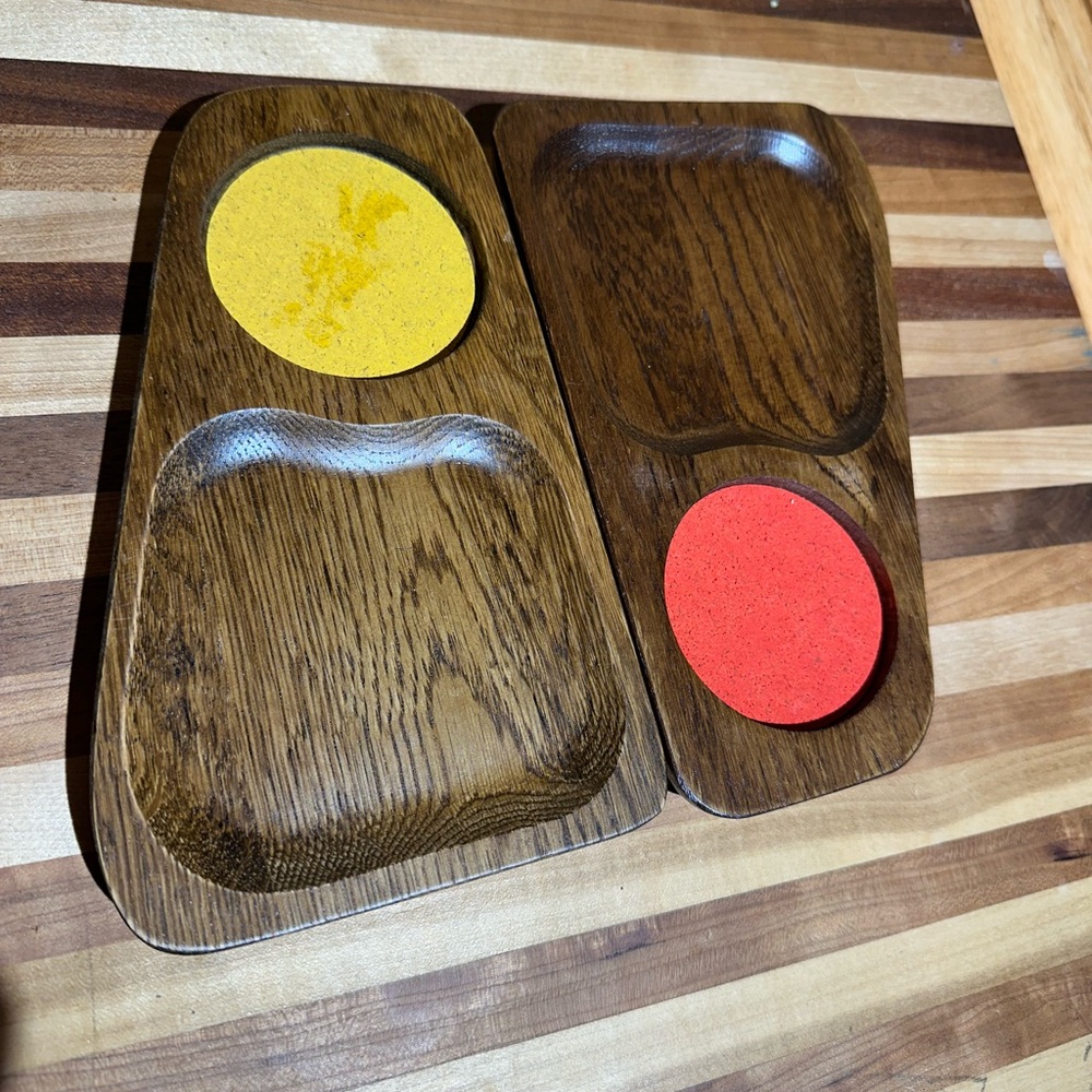 Imperial Hand Carved hardwood solo cup holder  set of 2